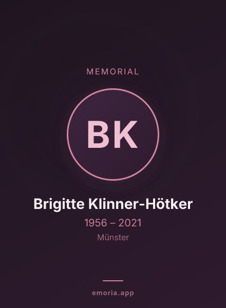 Memorial portrait of Brigitte Klinner-Hötker