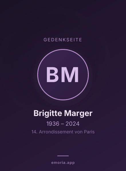 Gedenkportrait von Brigitte Marger