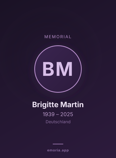 Memorial portrait of Brigitte Martin