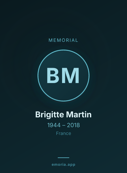 Memorial portrait of Brigitte Martin