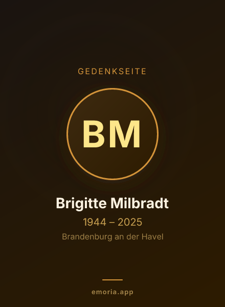 Gedenkportrait von Brigitte Milbradt