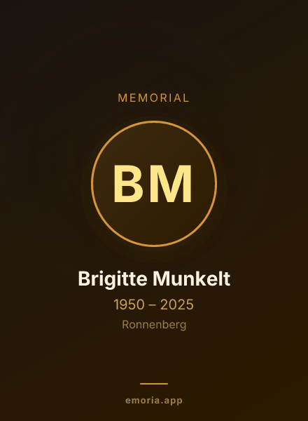 Memorial portrait of Brigitte Munkelt