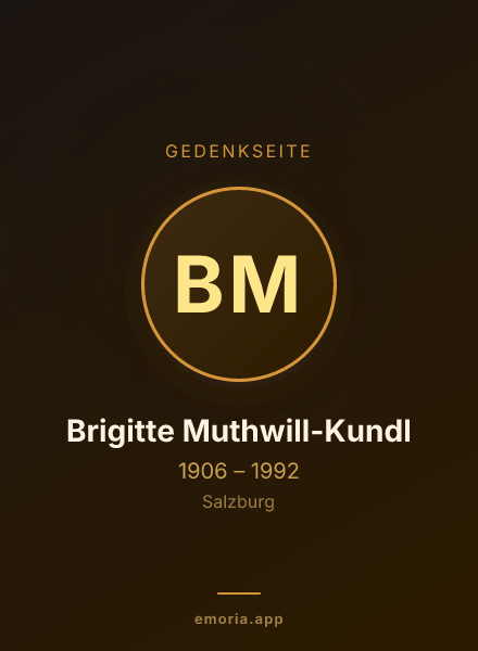 Gedenkportrait von Brigitte Muthwill-Kundl