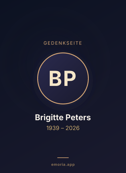 Gedenkportrait von Brigitte Peters