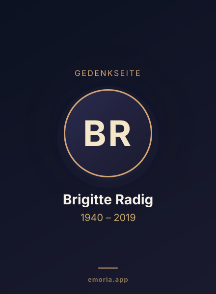 Gedenkportrait von Brigitte Radig