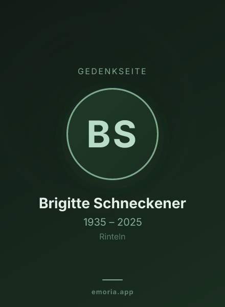 Gedenkportrait von Brigitte Schneckener