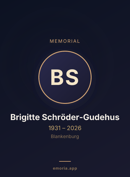 Memorial portrait of Brigitte Schröder-Gudehus