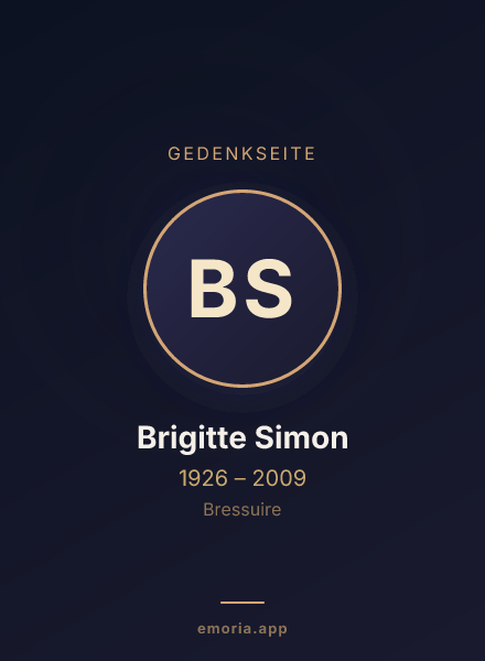 Gedenkportrait von Brigitte Simon