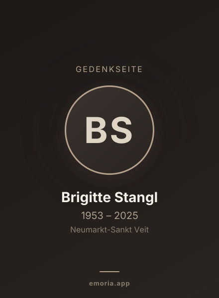 Gedenkportrait von Brigitte Stangl