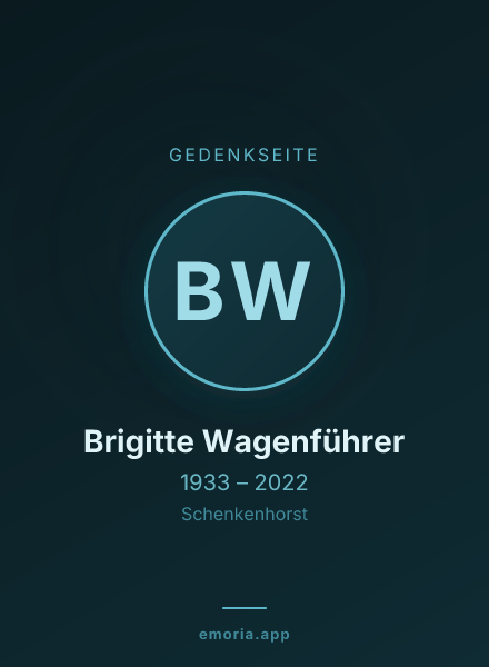 Gedenkportrait von Brigitte Wagenführer