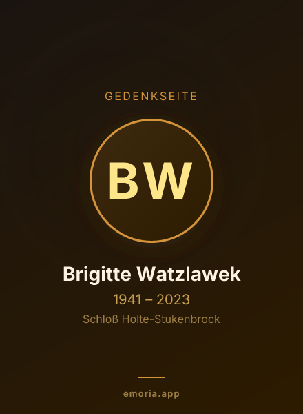 Gedenkportrait von Brigitte Watzlawek