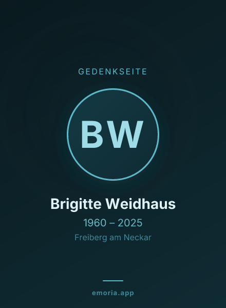 Gedenkportrait von Brigitte Weidhaus