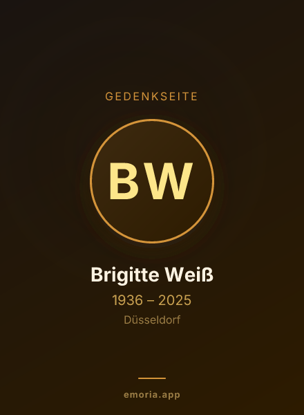 Gedenkportrait von Brigitte Weiß