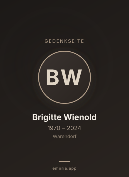 Gedenkportrait von Brigitte Wienold