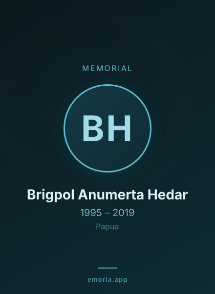 Memorial portrait of Brigpol Anumerta Hedar