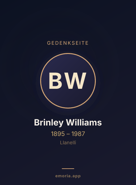 Gedenkportrait von Brinley Williams