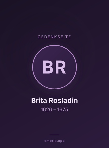 Gedenkportrait von Brita Rosladin