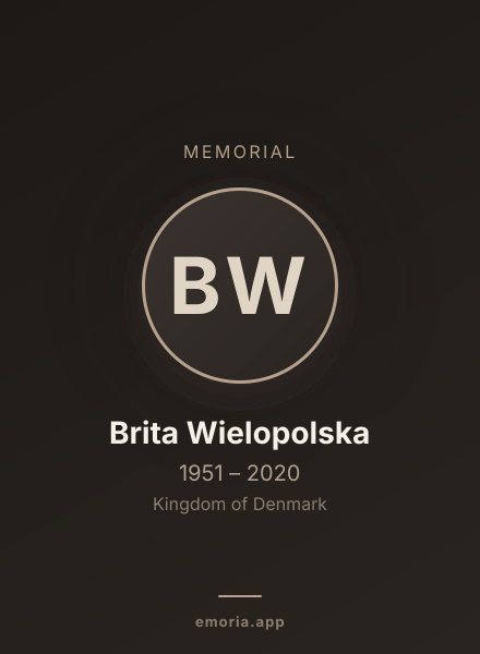 Memorial portrait of Brita Wielopolska