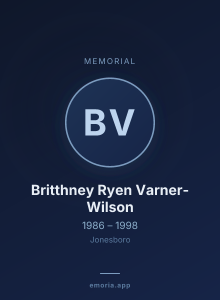 Memorial portrait of Britthney Ryen Varner-Wilson