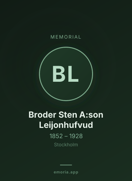 Memorial portrait of Broder Sten A:son Leijonhufvud