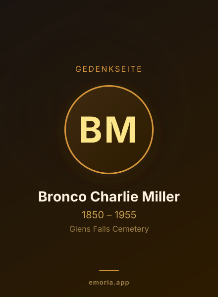 Gedenkportrait von Bronco Charlie Miller