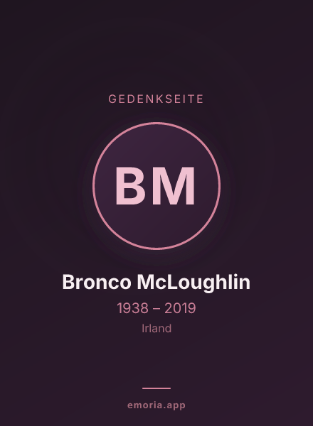 Gedenkportrait von Bronco McLoughlin