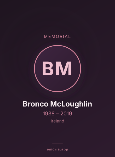 Memorial portrait of Bronco McLoughlin