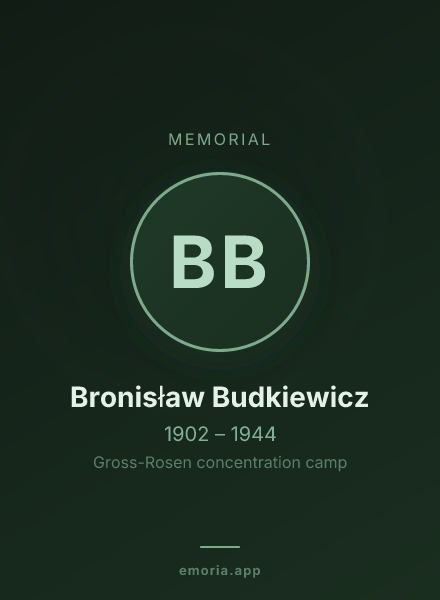 Memorial portrait of Bronisław Budkiewicz