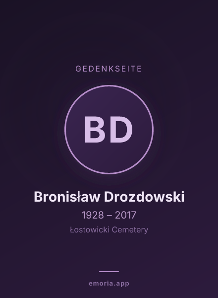 Gedenkportrait von Bronisław Drozdowski