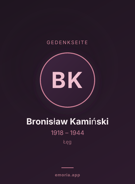 Gedenkportrait von Bronisław Kamiński