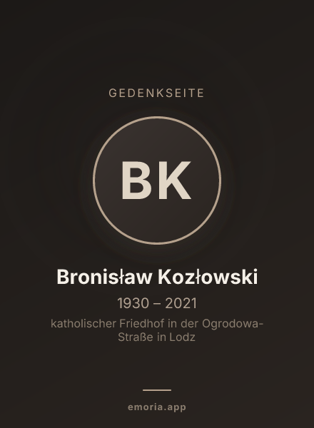 Gedenkportrait von Bronisław Kozłowski