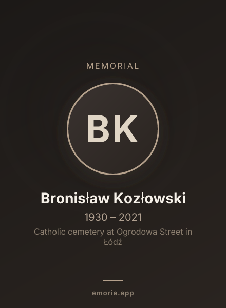 Memorial portrait of Bronisław Kozłowski