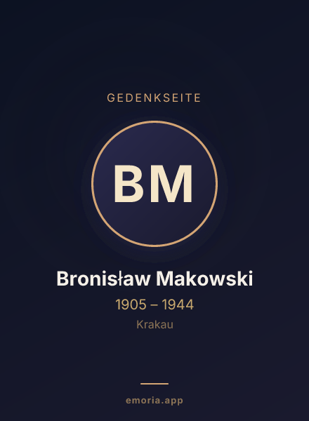 Gedenkportrait von Bronisław Makowski