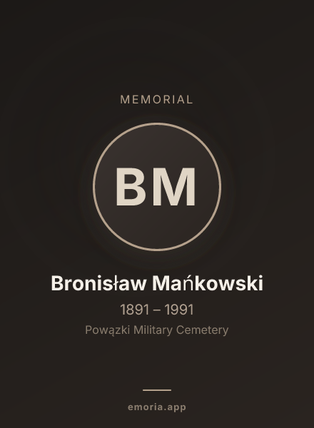 Memorial portrait of Bronisław Mańkowski