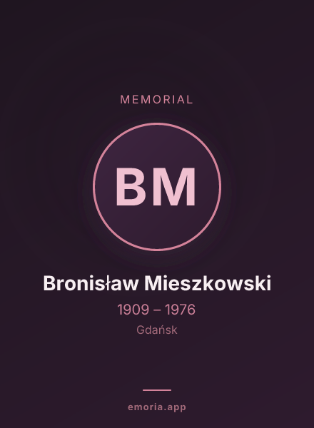 Memorial portrait of Bronisław Mieszkowski