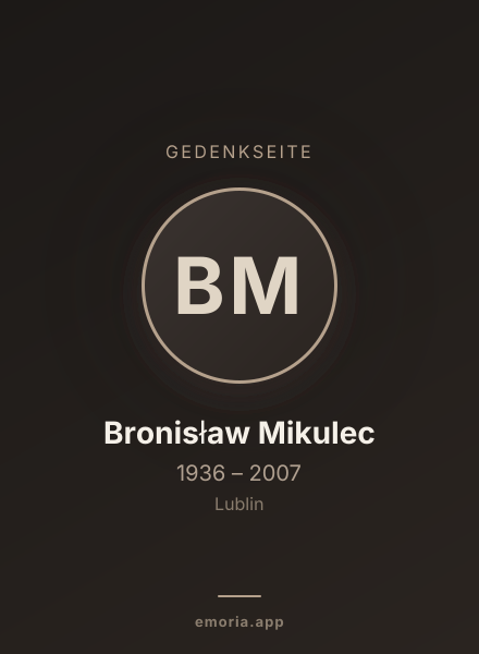 Gedenkportrait von Bronisław Mikulec