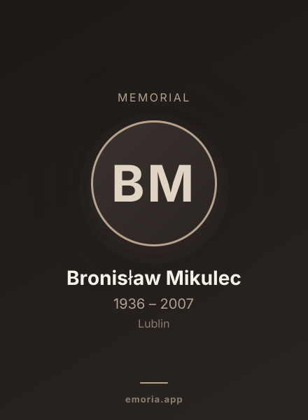 Memorial portrait of Bronisław Mikulec