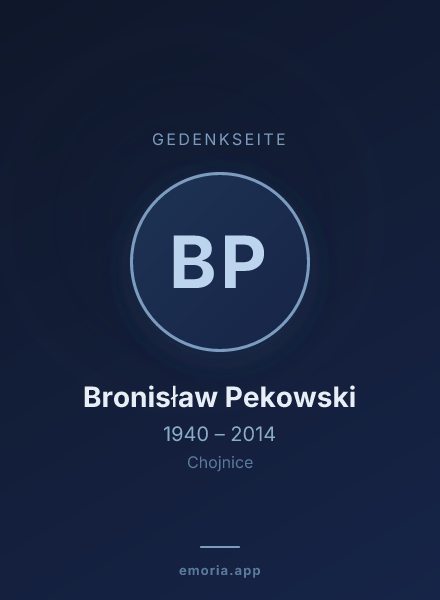 Gedenkportrait von Bronisław Pekowski