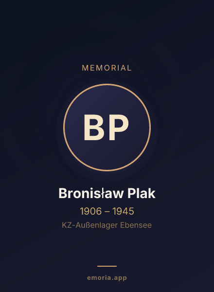 Memorial portrait of Bronisław Plak