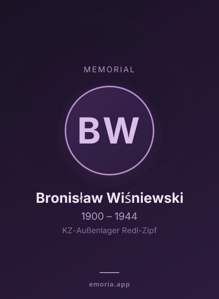 Memorial portrait of Bronisław Wiśniewski