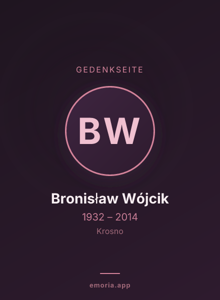Gedenkportrait von Bronisław Wójcik