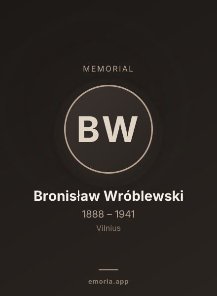 Memorial portrait of Bronisław Wróblewski