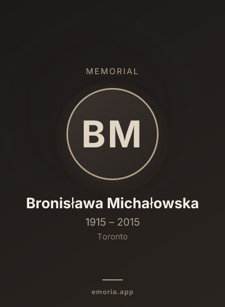 Memorial portrait of Bronisława Michałowska