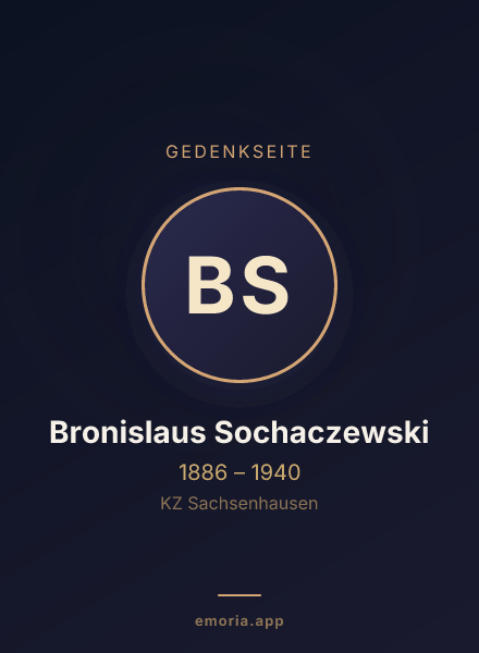 Gedenkportrait von Bronislaus Sochaczewski