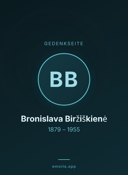 Gedenkportrait von Bronislava Biržiškienė