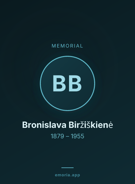 Memorial portrait of Bronislava Biržiškienė