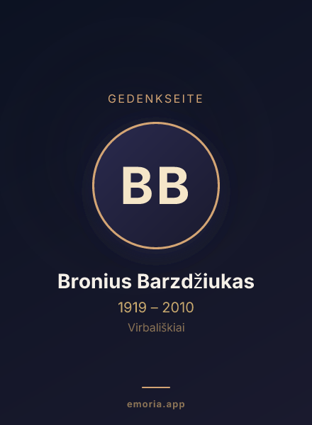 Gedenkportrait von Bronius Barzdžiukas