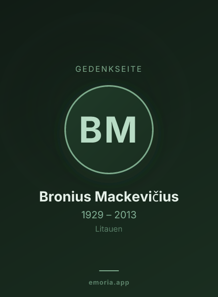Gedenkportrait von Bronius Mackevičius