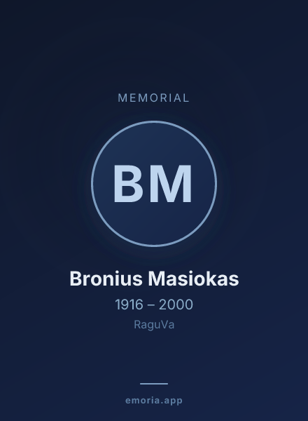 Memorial portrait of Bronius Masiokas
