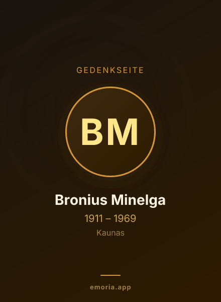 Gedenkportrait von Bronius Minelga